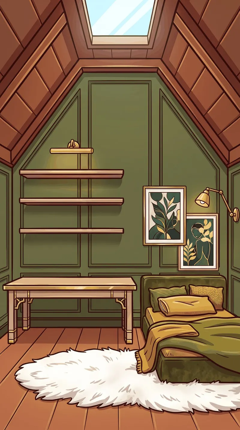 Une chambre de luxe de Biff City, avec néons et lit lumineux
